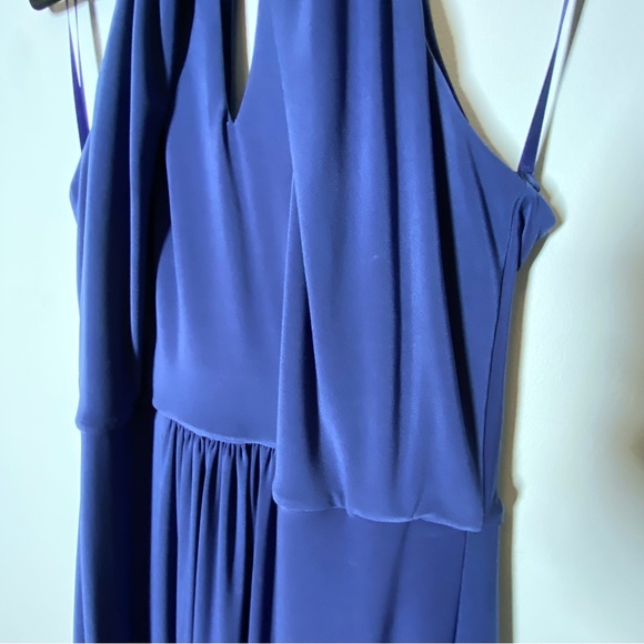 Long Blue Formal Halter Dress - UK12 - Picture 3 of 5